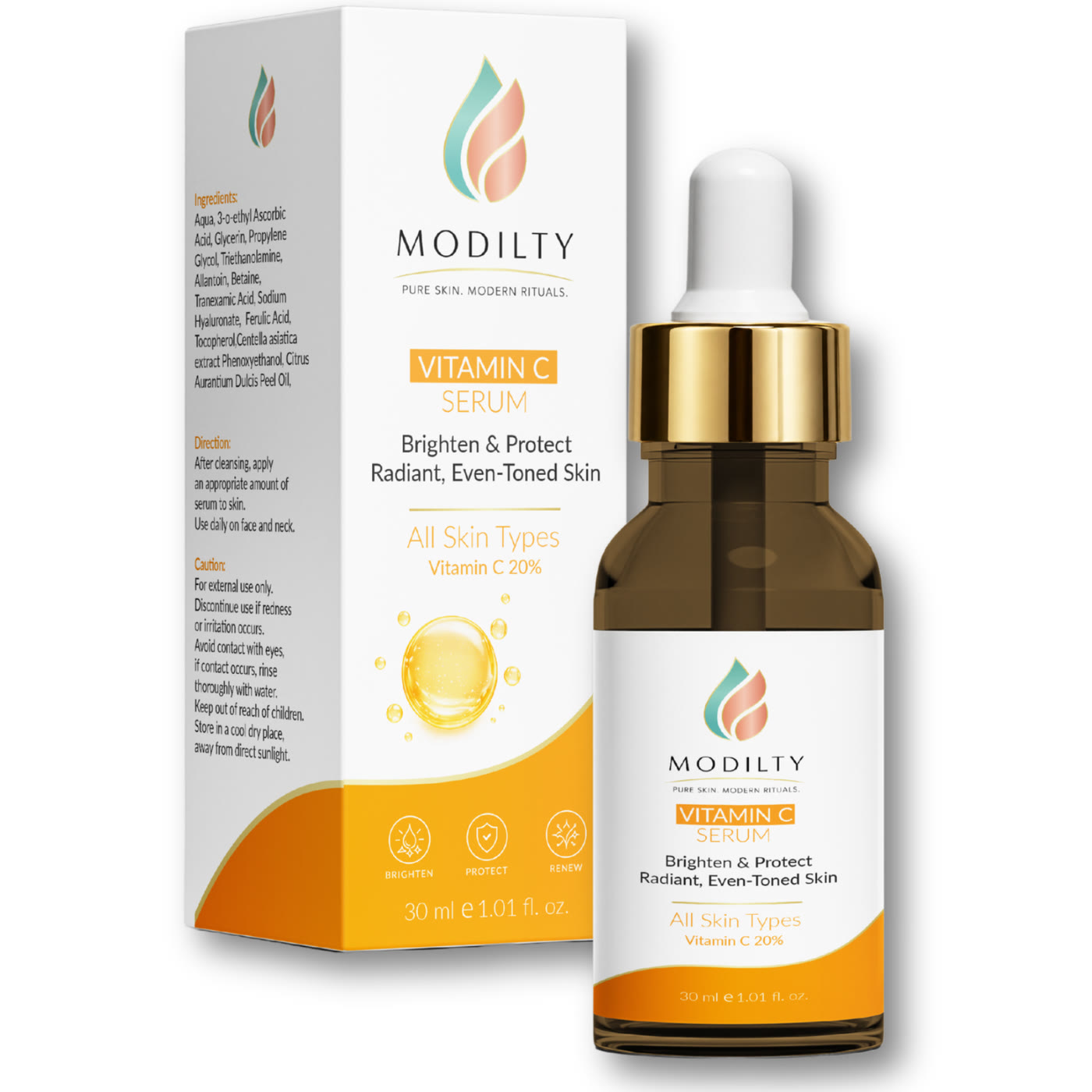 سيروم فيتامين C bottle and carton